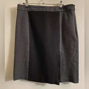 DKNYC gray black pencil skirt with zipper slit size 8